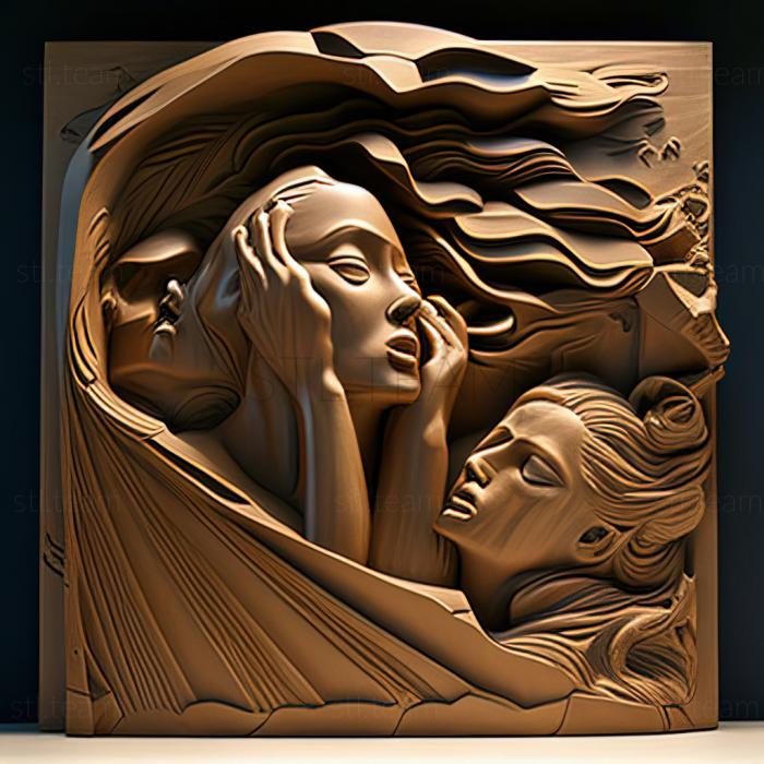 3D модель Филип Эвергуд, американский художник (STL)